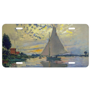 Claude Monet - Sailboat bei Le Petit-Gennevilliers US Nummernschild