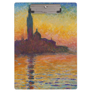 Claude Monet - San Giorgio Maggiore in der Dämmeru Klemmbrett