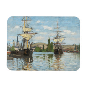 Claude Monet Schiff auf der Seine in Rouen Magnet