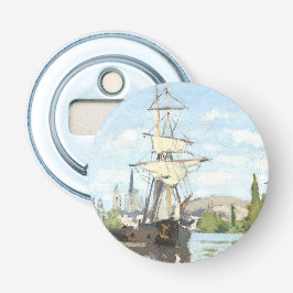 Claude Monet. Schiffe, die auf der Seine in Rouen Flaschenöffner