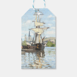 Claude Monet. Schiffe, die auf der Seine in Rouen  Geschenkanhänger