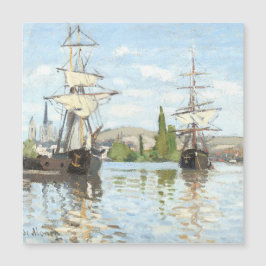 Claude Monet. Schiffe, die auf der Seine in Rouen Magnetkarte