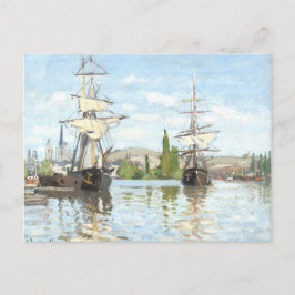 Claude Monet. Schiffe, die auf der Seine in Rouen Postkarte