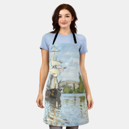 Claude Monet. Schiffe, die auf der Seine in Rouen  Schürze