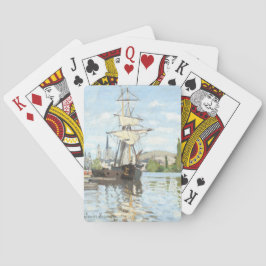 Claude Monet. Schiffe, die auf der Seine in Rouen Spielkarten