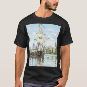 Claude Monet. Schiffe, die auf der Seine in Rouen T-Shirt