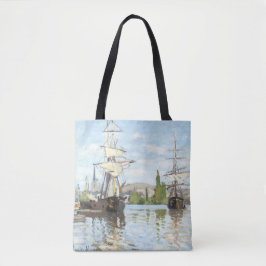 Claude Monet. Schiffe, die auf der Seine in Rouen Tasche