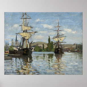 Claude Monet Schiffes auf der Seine Poster