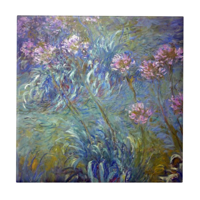 Claude Monet Schmucklilien Fliese (Vorderseite)