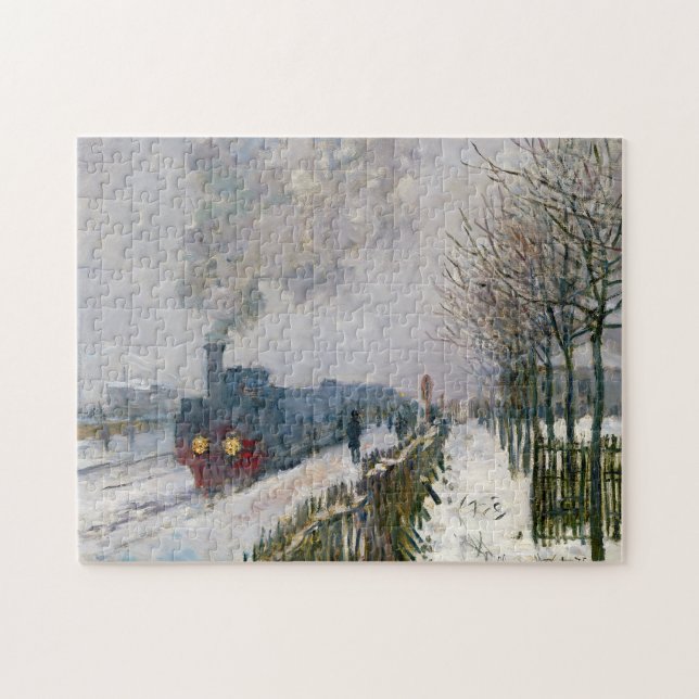 Claude Monet - Schneeausbildung / Lokomotive (Horizontal)