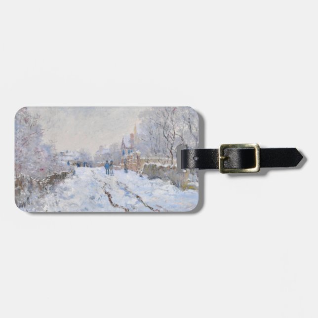 Claude Monet - Schneeszene beim argentinischen Hän Gepäckanhänger (Vorderseite horizontal)