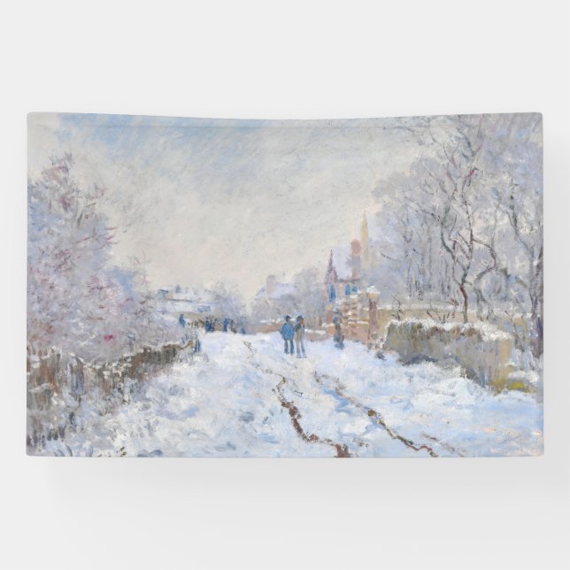 Claude Monet - Schneeszene in Argenteuil Banner (Horizontal)