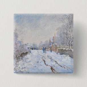 Claude Monet - Schneeszene in Argenteuil Button