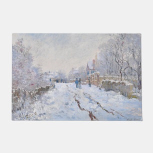 Claude Monet - Schneeszene in Argenteuil Fußmatte