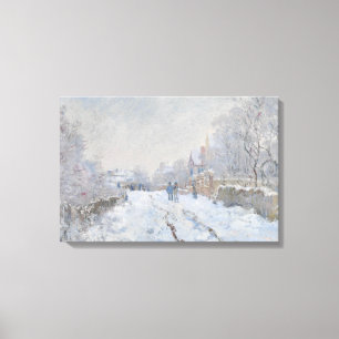 Claude Monet - Schneeszene in Argenteuil Leinwanddruck
