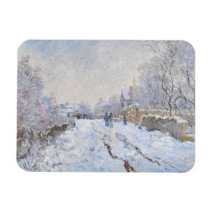 Claude Monet - Schneeszene in Argenteuil Magnet
