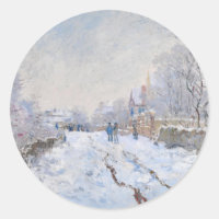Claude Monet - Schneeszene in Argenteuil