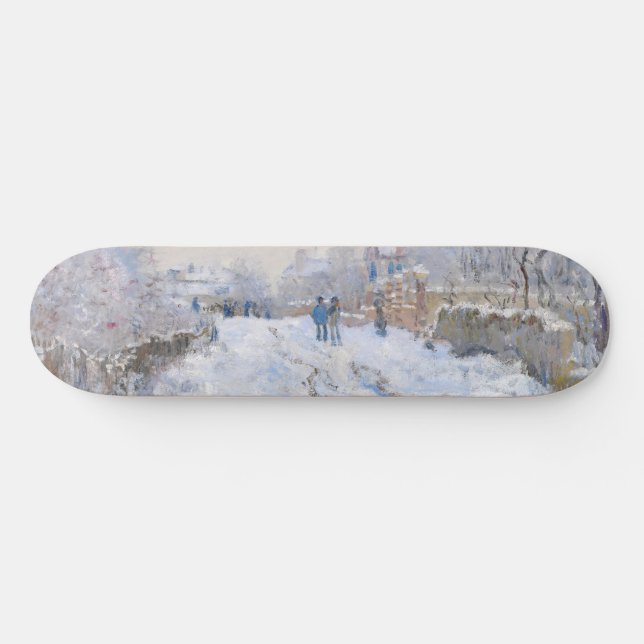 Claude Monet - Schneeszene in Argenteuil Skateboard (Horizontal)
