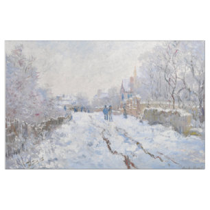 Claude Monet - Schneeszene in Argenteuil Stoff