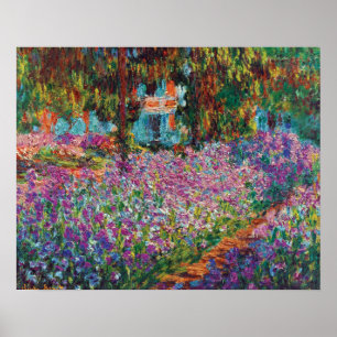 Claude Monet - Schwertlilien in Monets Garten Fine Poster