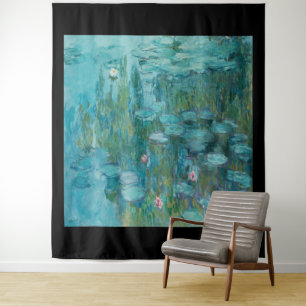 Claude Monet, Seerosen, 1915, Aquablau Wandteppich