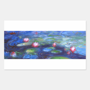 Claude Monet: Seerosen 2 Rechteckiger Aufkleber
