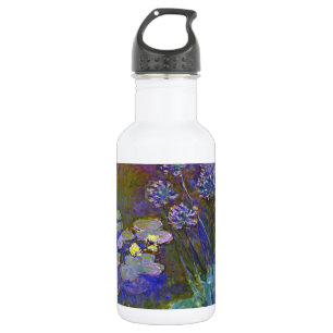 Claude Monet Seerosen Agapanthus Edelstahlflasche