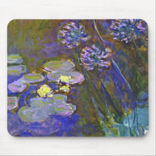 Claude Monet Seerosen Agapanthus Mousepad