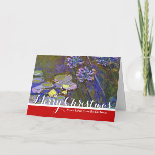 Claude Monet Seerosen Agapanthus Vintage Kunst Feiertagskarte