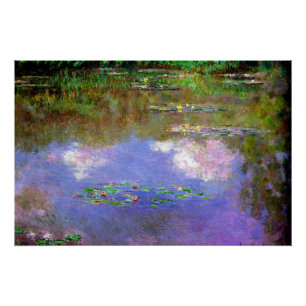Claude Monet - Seerosen, Die Wolken, Poster