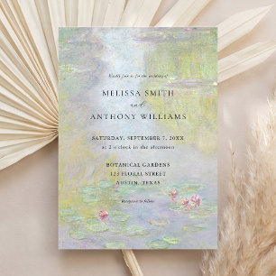 Claude Monet Seerosen Hochzeit in feiner Kunst Einladung