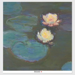 Claude Monet Seerosen Impressionistische Ölmalerei Aufkleber