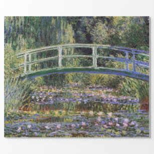 Claude Monet, Seerosen, japanische Brücke, Garten, Geschenkpapier