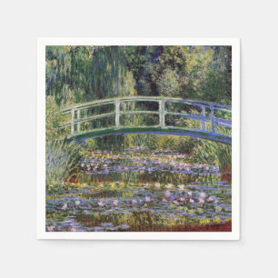Claude Monet, Seerosen, japanische Brücke, Garten, Serviette