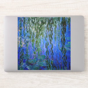 Claude Monet - Seerosen mit Trauerweide Aufkleber