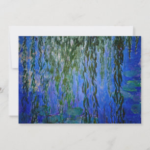 Claude Monet - Seerosen mit Trauerweide Dankeskarte