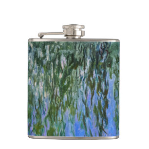 Claude Monet - Seerosen mit Trauerweide Flachmann