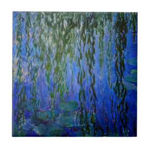 Claude Monet - Seerosen mit Trauerweide Fliese