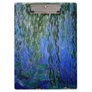 Claude Monet - Seerosen mit Trauerweide Klemmbrett