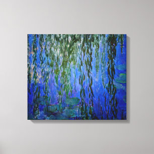 Claude Monet - Seerosen mit Trauerweide Leinwanddruck