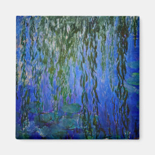 Claude Monet - Seerosen mit Trauerweide Magnet