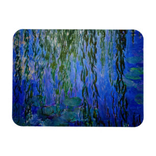 Claude Monet - Seerosen mit Trauerweide Magnet