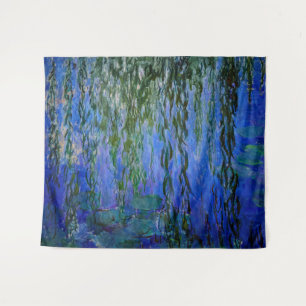 Claude Monet - Seerosen mit Trauerweide Wandteppich