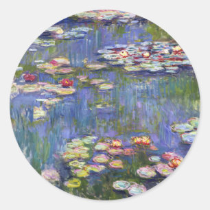 Claude Monet - Seerosen / Nympheas Runder Aufkleber