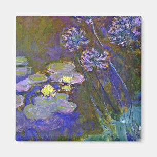 Claude Monet Seerosen und Agapanthus Magnet