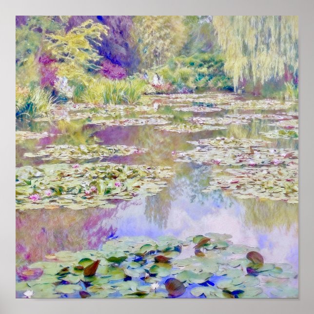 Claude Monet Seerosenteich Giverny Poster (Vorne)