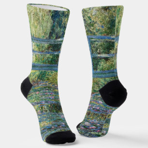 Claude Monet - Seerosenteich, Grüne Harmonie Socken