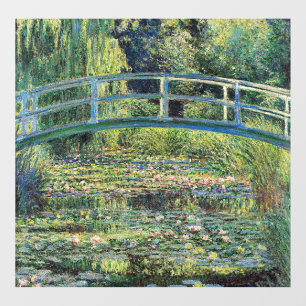 Claude Monet - Seerosenteich & Japanische Brücke Fensteraufkleber