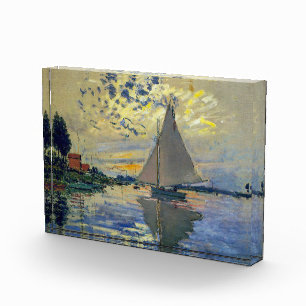 Claude Monet - Segelboot in Le Petit-Gennevilliers Fotoblock
