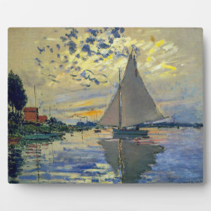 Claude Monet - Segelboot in Le Petit-Gennevilliers Fotoplatte